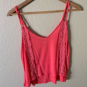 pink crop top